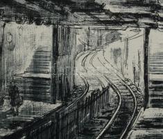 Takáts Márton (1971-): Az alvilágban, 2004. Repesztés, akvatinta, papír, jelzett, számozott: 13/22 (...