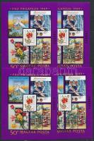 1989 Pro Philatelia 4 db blokk kis sorszámmal