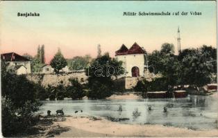 Banja Luka, Banjaluka; Militär-Schwimmschule auf der Vrbas / Military swimming school at river Vrbas (b)