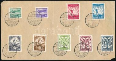 1933 Repülő (II.) teljes sor "GÖDÖLLŐ / IV. JAMBOREE" bélyegzéssel