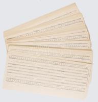 100 db Hollerith-kártya, SZÜV Nyomda Bp., 19x8 cm