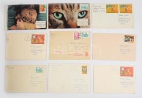 1983 Iskolás gyerekek közötti levelezés, 53 db levél, közte mesefigurás és színes képekkel illusztrá...