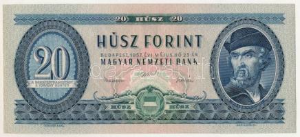 1957. 20Ft "C 131 008311" T:UNC,AU / Hungary 1957. 20 Forint "C 131 008311" C:UN...