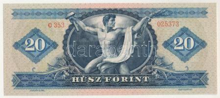 1965. 20Ft "C 353 025373" T:UNC / Hungary 1965. 20 Forint "C 353 025373" C:UNC
...