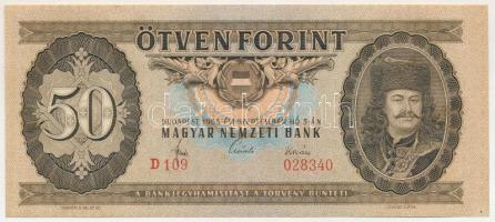 1965. 50Ft "D 109 028340" T:UNC / Hungary 1965. 50 Forint "D 109 028340" C:UNC
...