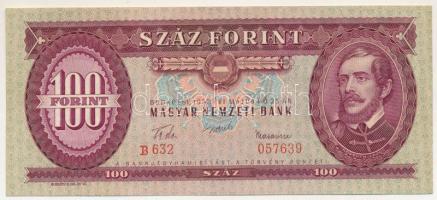 1957. 100Ft "B 632 057639" T:UNC / Hungary 1957. 100 Forint "B 632 057639" C:UNC...