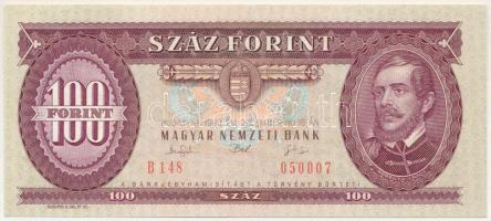 1993. 100Ft "B 148 050007" T:UNC / Hungary 1993. 100 Forint "B 148 050007" C:UNC...