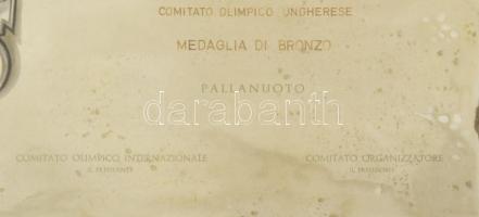 Olaszország 1960. Olimpiai Bronz díjérem, a sportág "PALLANUOTO" (Vízilabda) megjelöléséve...