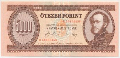 1990. 5000Ft "H 59806458" T:UNC / Hungary 1990. 5000 Forint "H 59806458" C:UNC
...