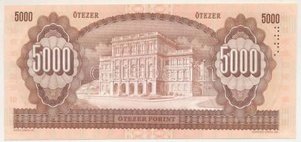 1995. 5000Ft "J 96081497" T:UNC,AU / Hungary 1995. 5000 Forint "J 96081497" T:UN...