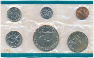 Amerikai Egyesült Államok 1976. 1c-1$ (6xklf) forgalmi sor fóliatokban T:UNC
USA 1976. 1 Cent - 1 D...