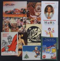 700-800 db modern üdvözlő és motívum képeslap benne modern reprodukciók, reklámok, sok érdekesség