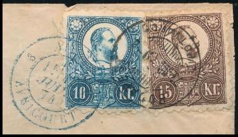 1873 Levél Párizsba Réznyomat 10kr + 15kr bérmentesítéssel "BUDAPEST LIPÓTVÁROS" ( a levél...