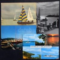 Balaton, vitorlások stb. képeslap gyűjtemény, 700-800 db képeslap cipős dobozban