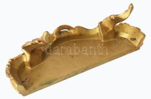 Aranyszínű falikonzol, rezin, 34x13 cm