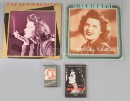 Karády Katalin könyv, kazetta és 2 darab vinyl.