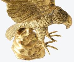 Nagyméretű bronz sas szobor, m: 52 cm