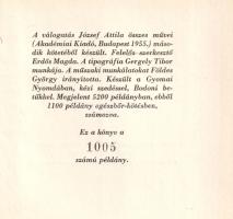 József Attila: 
Külvárosi éj. Illusztrálta Szántó Piroska. (Számozott.)
(Budapest), 1960. Magyar H...