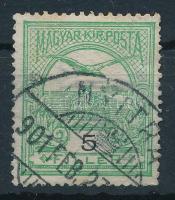 1909 Turul 5f VI. vízjellel a bélyegzésen tévesen "901" évszám