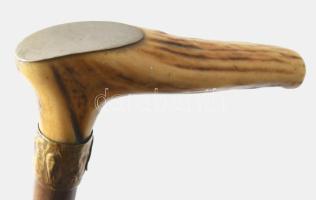 Sétabot, agancs fogóval, h: 85 cm