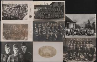 21 db fotó 1910-től, csoportképek, katonák, hölgyek, urak, gyerek, közte jelzettek is, pl. Vajda műterem, Boronkay, Magda fotószalon, főként 9×14 cm-es méretben