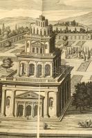 1671 Villa Quintily vari, propinqui Caesaris Augusti (Róma). Rézmetszet, papír, sérülésekkel, lapmér...