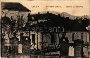 Chelm, Kulm, Holm, Cholm; Priester Schule / Szkola Duchowna. M. I. Bronfeld / Theological School (cut)