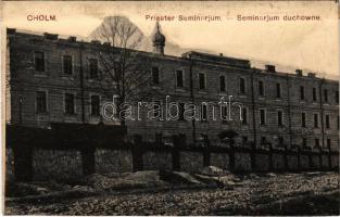 Chelm, Kulm, Holm, Cholm; Priester Seminarium / Seminarjum duchowne. M. I. Bronfeld / Theological seminary (cut)