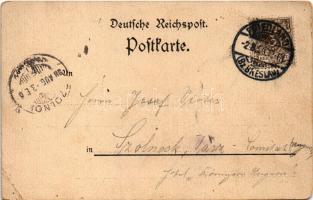 1899 (Vorläufer) Mieroszów, Friedland (Wroclaw, Breslau); Kath. Kirche, Evang. Kirche, Ring mit Rath...