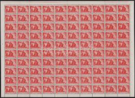 1945/1946 Újjáépítés záróérték 3 db hajtott ívben