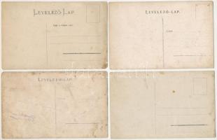 Iharos - 6 db RÉGI fotólap: italozó társaság. photo