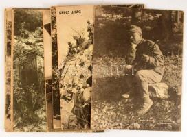 1915 A Képes Újság 11 db száma, 1915. augusztus 1-től október 10-ig, folytatólagos számok