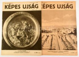 1915 A Képes Újság 11 db száma, 1915. augusztus 1-től október 10-ig, folytatólagos számok