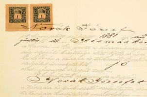 1906-1926 Novák József m. kir. posta- és távirdakiadó 5 db irata, közte igazolvány hivatali eskü let...