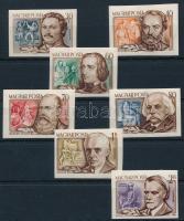 1953 Zeneszerzők vágott sor / Mi 1341-1347 imperforate set