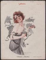 1925 Le Sourire francia erotikus art deco magazin október elsejei száma, Milliére, Dufau, Pem stb. s...