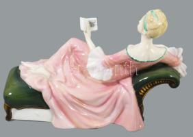 Royal Doulton RD NO 952245 Rekamién olvasó nő. Jelzett, hibátlan, 20x13 cm