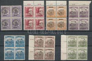 Kolozsvár 1919 7 klf négyestömb Signed: Bodor