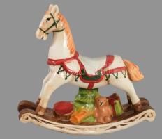 Kézzel festett hintaló, jelzés nélkül, hibátlan, 16x15 cm