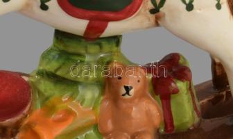 Kézzel festett hintaló, jelzés nélkül, hibátlan, 16x15 cm