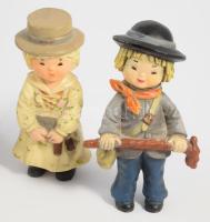 4 darab rezin szobor, hibátlan, m: 15,5 cm alatt