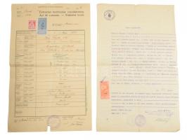 1907-1949 Finster Ferenc aradi kereskedő és családjának vegyes iratai, közte román állampolgársági b...