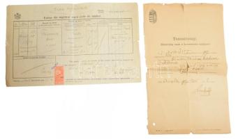 1907-1949 Finster Ferenc aradi kereskedő és családjának vegyes iratai, közte román állampolgársági b...