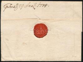 1774 Portós levél "Peterwardein" - Miskolc