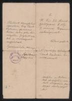 1940 Garammikola (ma Zselíz része), Felvidék, Vank Kálmán tart. honvéd őrvezető kérelme a m. kir. 22...