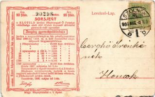 1906 Pozsony, Pressburg, Bratislava; Városi színház. Hátoldalon sorsjegy a Klotild királyi főhercegn...