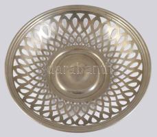 Áttört mintás kínáló, monogrammal, d: 23 cm