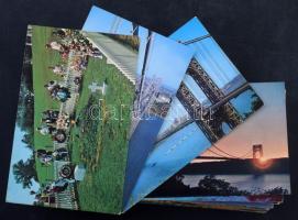 USA-KANADA - 100 db MODERN város képeslap / USA, CANADA - 100 modern town postcards