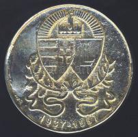 "Magyar polgári védelmi szövetség" fém emlékplakettje az "önkéntes munkáért" 58mm T:2 ph.