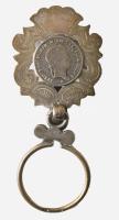 Antik ezüst (Ag) kulcstartó, 1872-1937 közötti fémjel, 800 ezrelékes ezüst, 39g